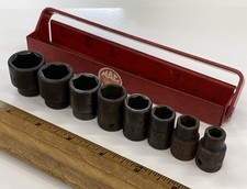 Mac Tool Usa 8pc 38 Drive Xp Sae 516-34 6pt Shallow Impact Socket Set M0967