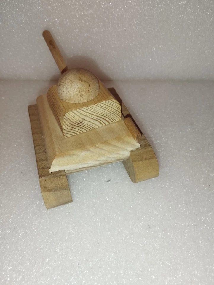 Carro Armato In Legno Vintage LEGGI DESCRIZIONE - Immagine 4 di 4