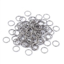 2000pcs 10mm Stainless Steel Open Jump Rings Connectors 1mm Thick Chainmail M...