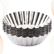 20 PCS Egg Tart Molds for Baking Tartlet Tins Cone Cake Metal Cupcake Cups