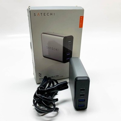 SATECHI 75 W Dual Type-C PD Reiseladegerät-Adapter   2 USB-C PD & 2 USB
