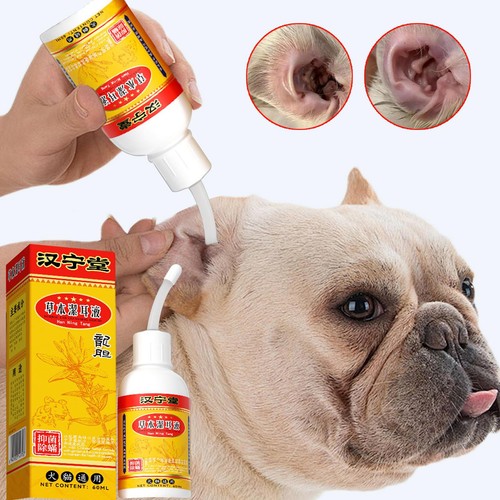 Pet Cat Dog Ear Drops Infections Control Yeast Itching Wax Ear Mites Cleaner NEW - Picture 6 of 10
