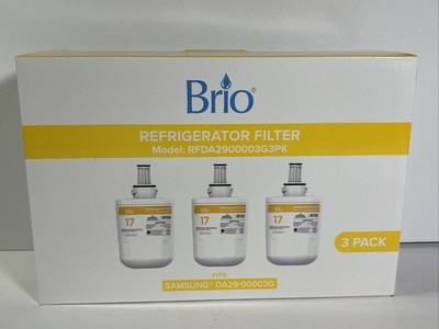 Brio Refrigerator Filter 3-pack for Samsung DA29-00003G RFDA2900003G3PK