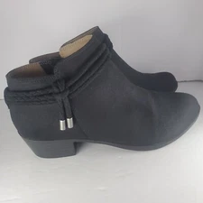 Life Stride Velocity  Memory Foam Woman's Ankle  Booties Black Sz 7M Casual 