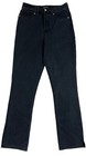 Good American Good Boy Women Sz 6 Black Distressed Straight Leg Jeans Ankle Slit