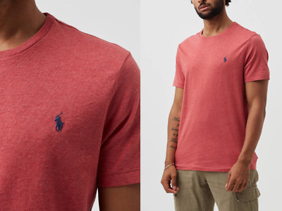 Polo Ralph Lauren Logo Pima Cotton T-Shirt Soft Shirt Custom Slim Fit Tee L