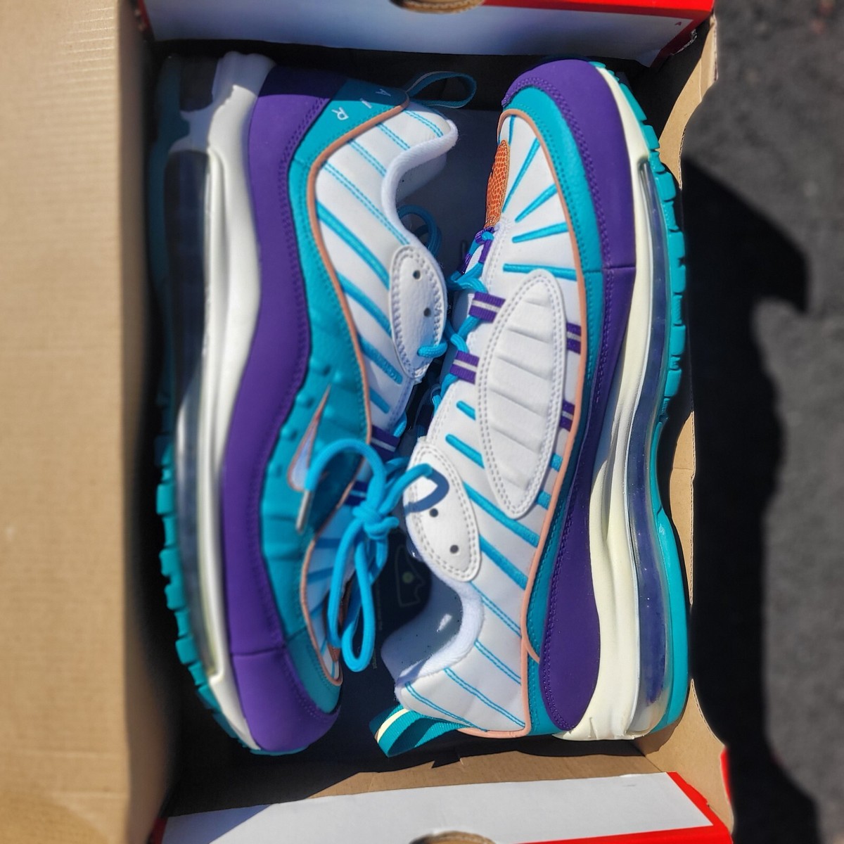 98 Hornets Air Max 98 Court Purple Size Nike Air Max 98 Hornets 2019