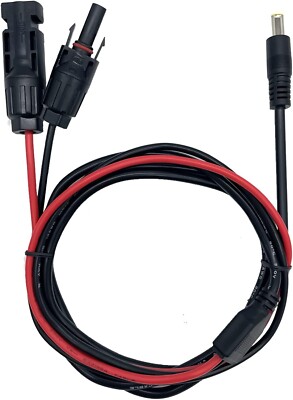 Solar Panel Connector to DC 8MM Adapter Cable, Compatible with Solar Connector S