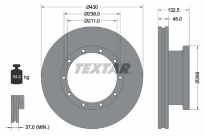 BREMSSCHEIBE DB P./T. ACTROS/ANTOS/AROCS/ATEGO/AXOR/CITARO/ECONIC 96-