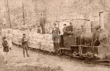 Hastings-on-Hudson NY Quarry Railroad Car Hudson River Wharf RPPC Postcard COPY