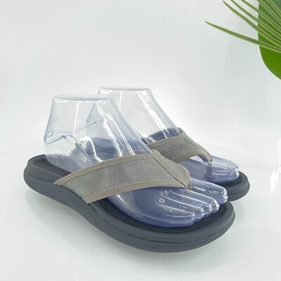 Abeo Maddie Sandals Women's Neutral Silver Leather Comfort Thong