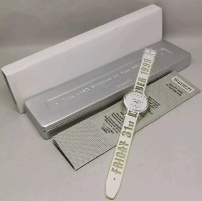 Vtg 1999 Last Swatch of the Millennium GK302 Wrist Watch Alloy