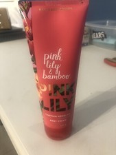 BATH  BODY WORKS PINK LILY BAMBOO PINK LILY BODY CREAM 8 OZ