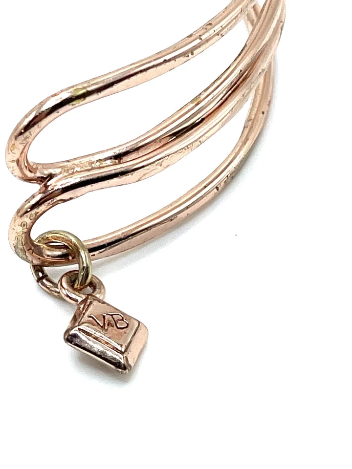 Vera Bradley Cuff Crossings Minimalist Bracelet Rose Gold Crystal Dangle - Image 3 of 4
