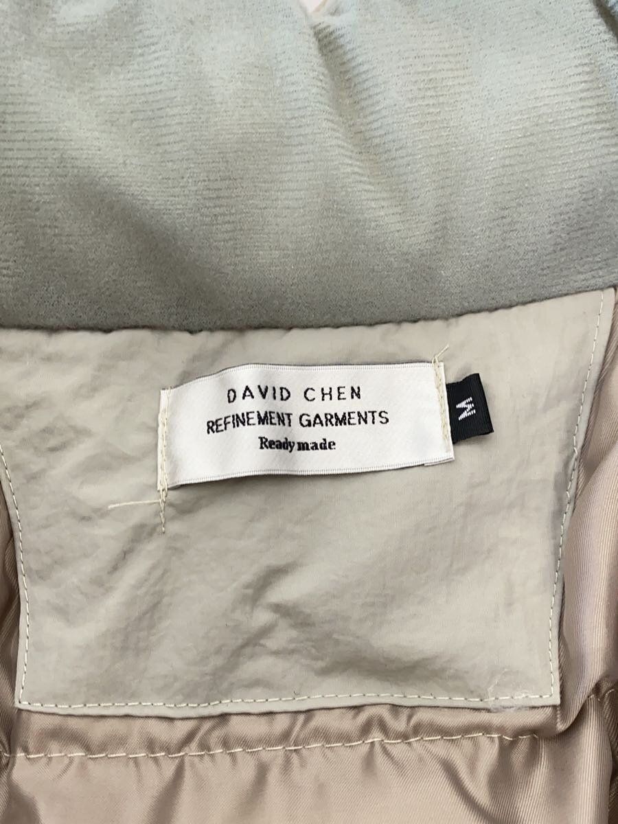 Other Brands Down Jacket DAVID CHEN M Nylon Silver Plain
