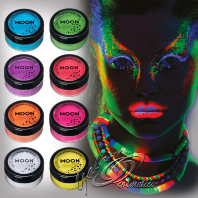 NEON UV Loose Powder Eyeshadow Eye Dust Pigment Shaker by Moon Creations