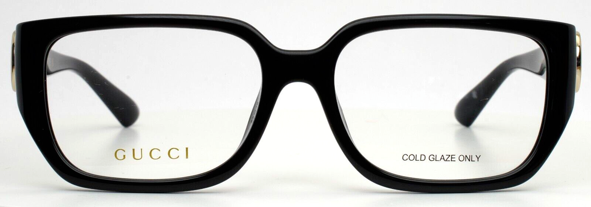 GUCCI GG1694OA 001 Black Womens Rectangle Full Rim Eyeglasses 55