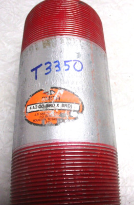 Oilfield Nipple 4-1/2'' STD 8RD EUE Threaded Galvanized P110 x 10'' Long