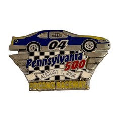 2004 Pennsylvania 500 Pocono Raceway Long Pond NASCAR Race Racing Lapel Hat Pin