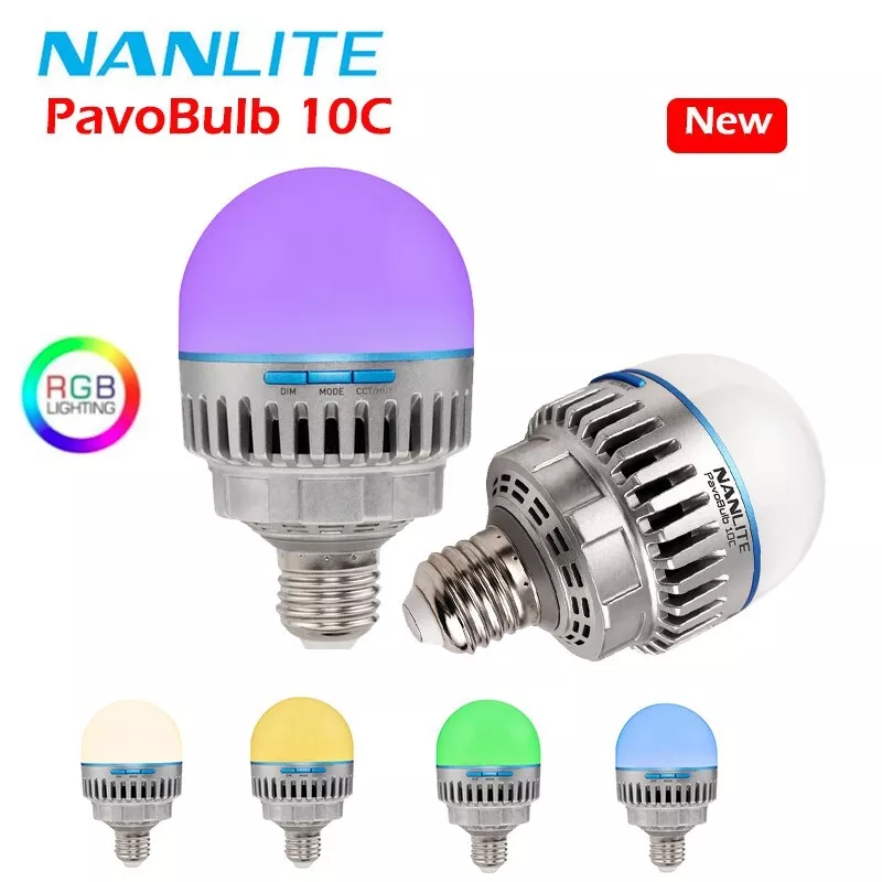 Nanlite Pavobulb 10c Nanguang Led Photography Fill Light Bulb Rgb