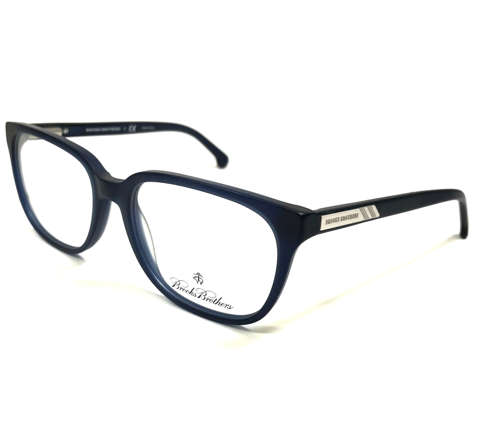 Brooks Brothers Eyeglasses Frames BB2017 6071 Blue Silver Square 54-17-145