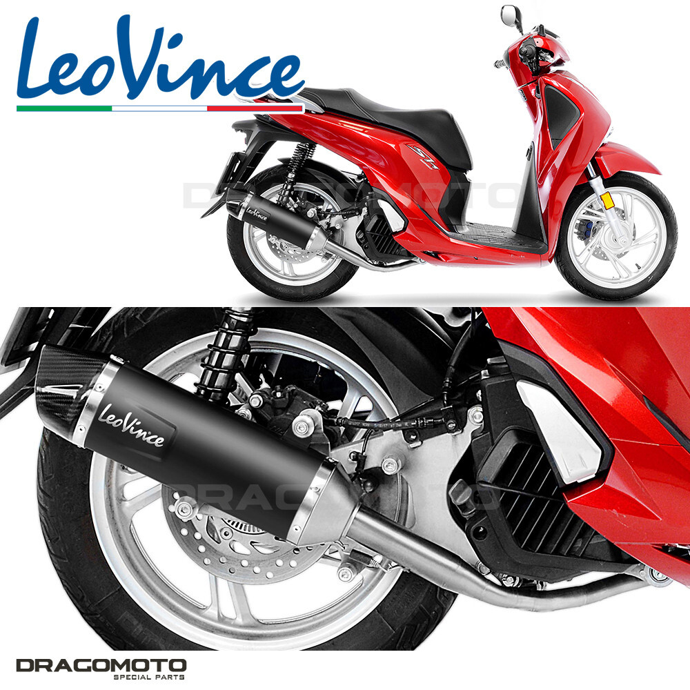 HONDA SH 125 I ABS 2017-2019 Full exhaust Leovince Black Nero