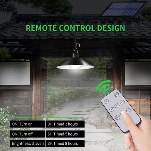30 LED Solar Pendant Hanging Light Remote Indoor Outdoor Garden Yard Shed Lamp - Picture 6 of 13