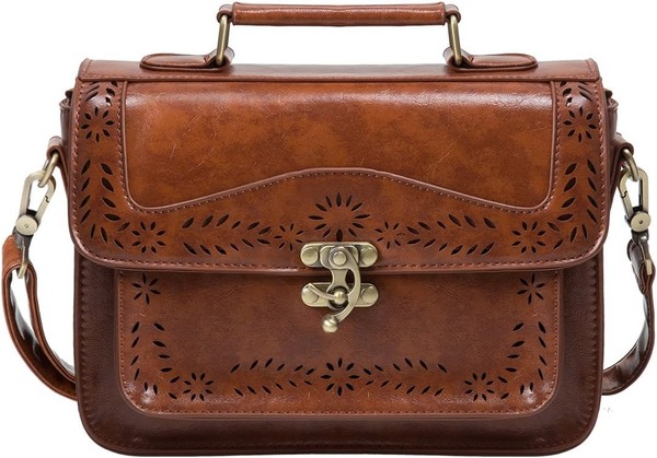 UmhäNgetasche Vintage Leder Braun Klein Schultertasche Crossbody Bag Damen-image