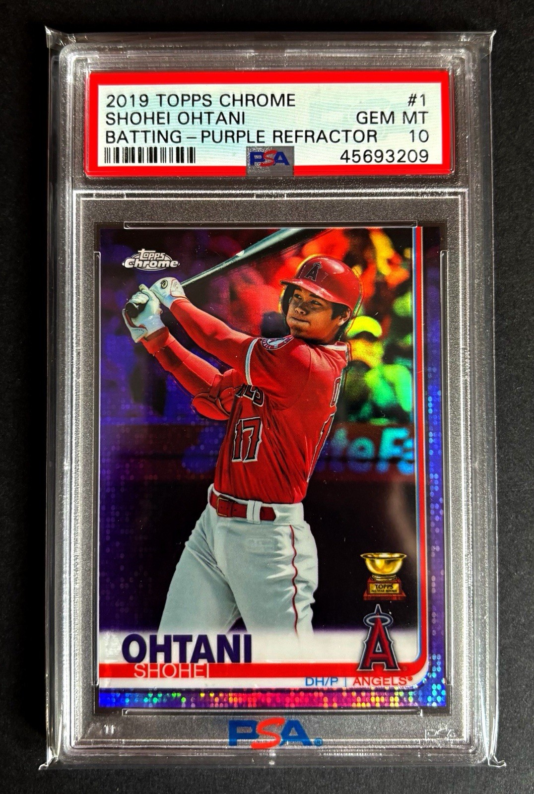 2019 Topps Chrome Shohei Ohtani All Star Rookie Purple Refractor /299 PSA 10