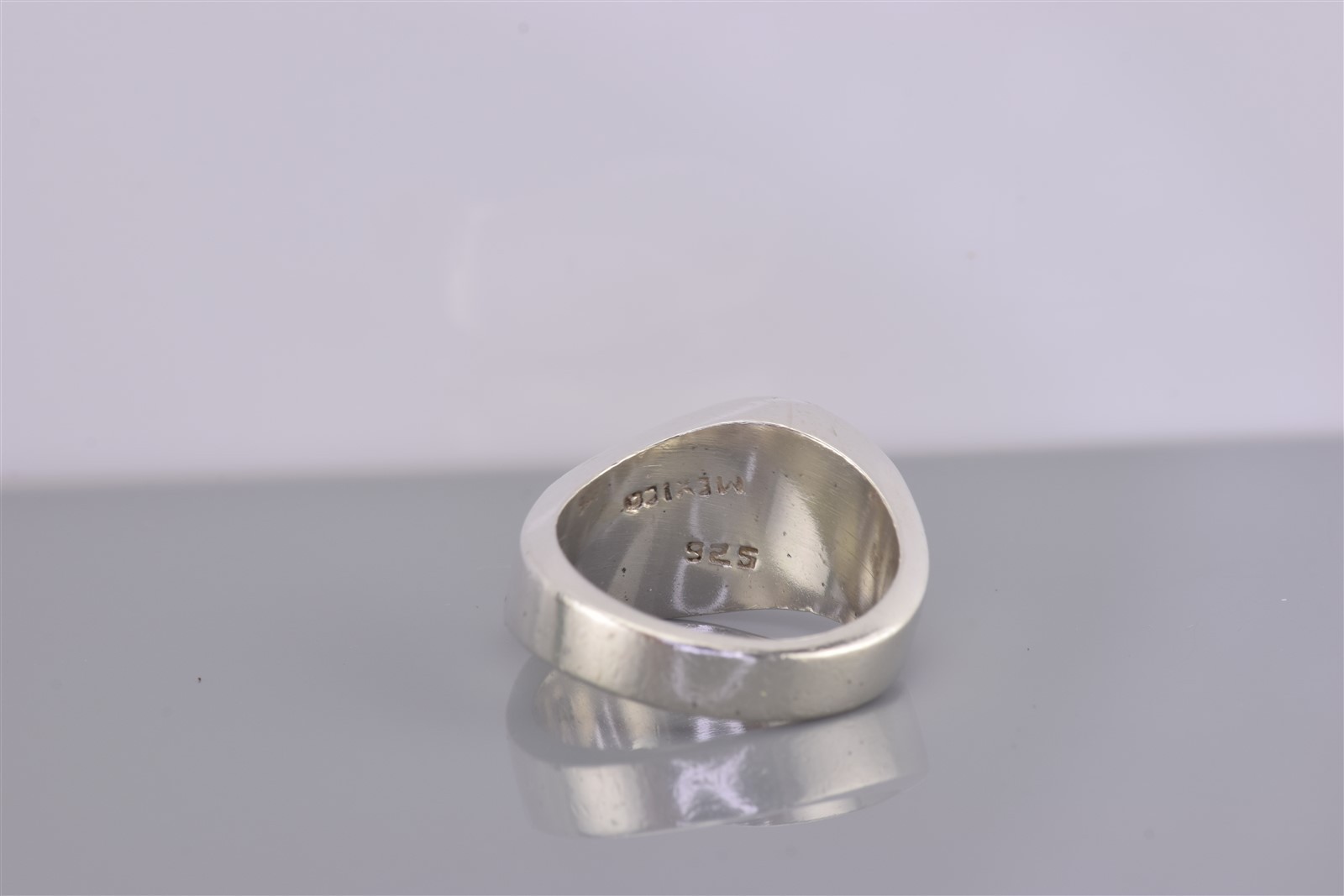 Sterling Silver Solid Wavy Concaved Modernist Ban… - image 4