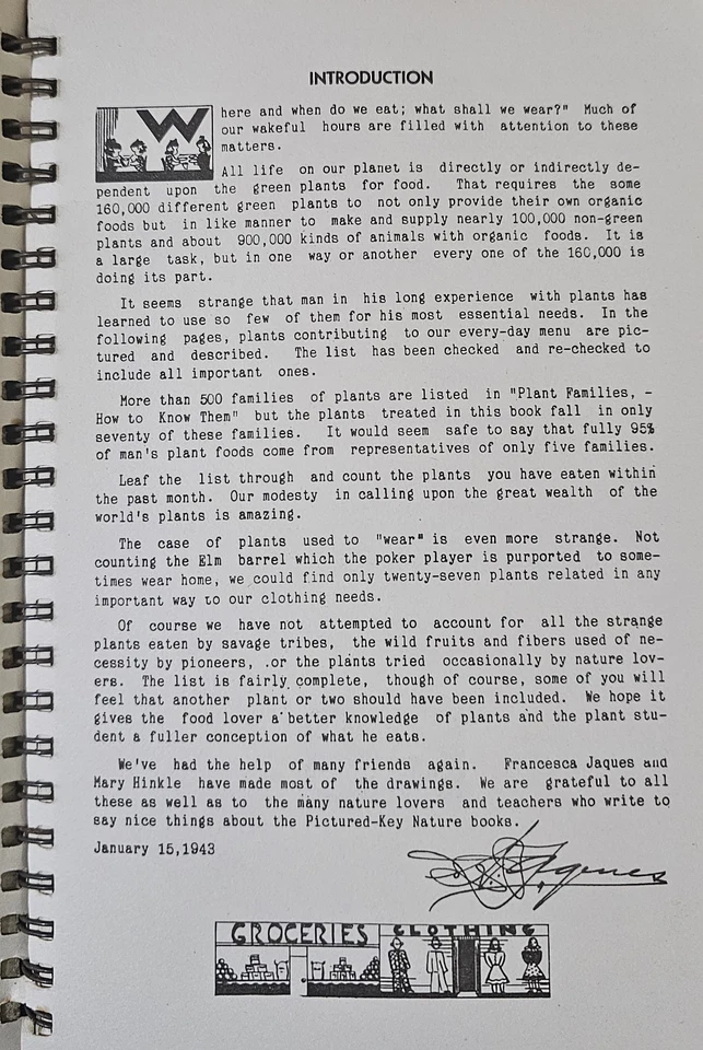 Vintage 1943 Botany Book "Plants We Eat and Wear" by H.E. Jaques *Free Shipping - Image 4 of 4