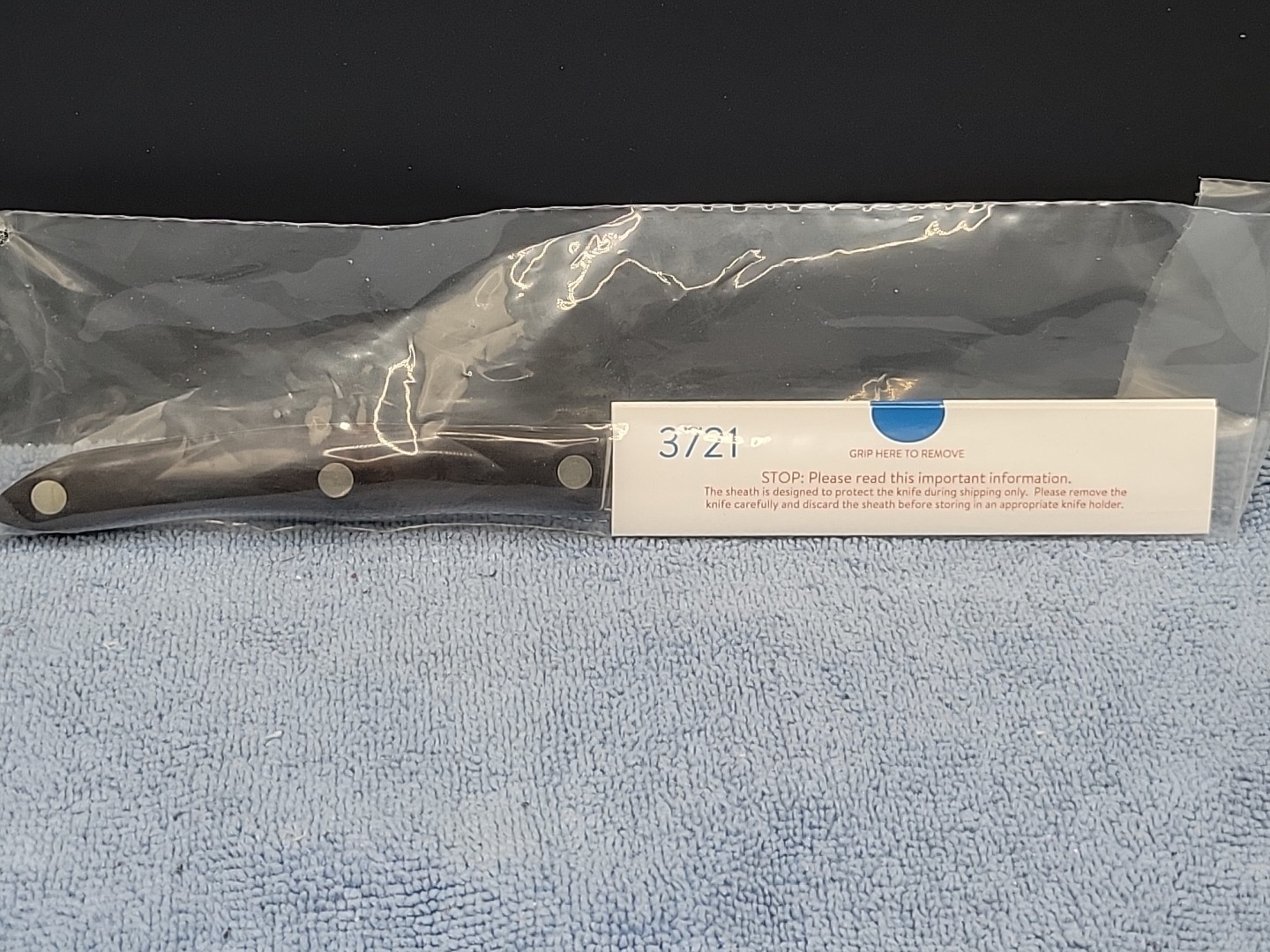 Cutco Santoku Style Trimmer 5" Serrated Blade Classic Brown 