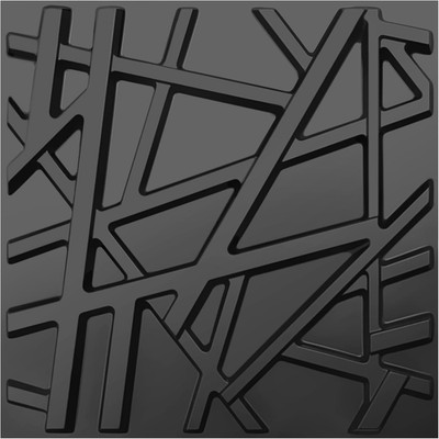 33 Pack 3D Wall Panels for Interior Wall Decor, 12''X12'' Black Accent Textured 