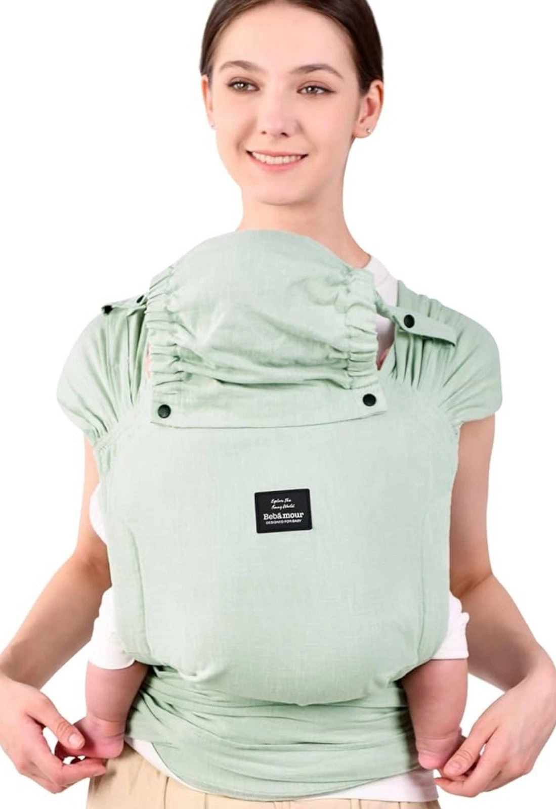 Bebamour Baby Carrier Newborn Adjustable 1 Size Baby Carriers Easy to Wear Green
Opens in a new wind