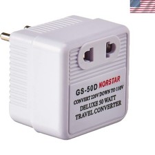 Travel-Ready 50W Step Down Converter - 220V to 110V for Electronics Safety