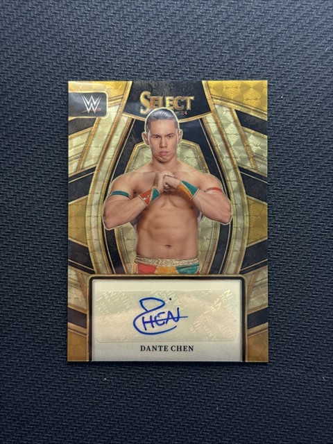 2024 Select WWE Dante Chen Signature Selections Gold Vinyl 1/1 Auto #SL-DCH
