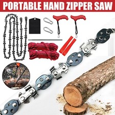 53 inch 68 Teeth Rope Saw High Reach Tree Limb Hand Rope Chain Saw Foldable NEW