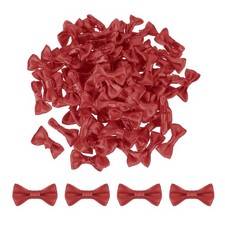 120 PCS 1.2 x 0.6 Wine Red Mini Bowknot, Tiny Satin Bows, DIY, Scrapbooking