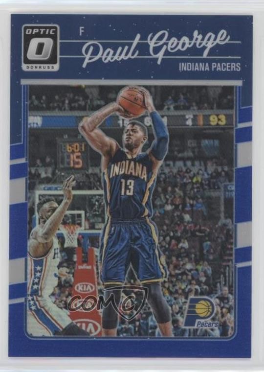 2016-17 Panini Donruss Optic Blue Prizm 46/49 Paul George #93 2r7