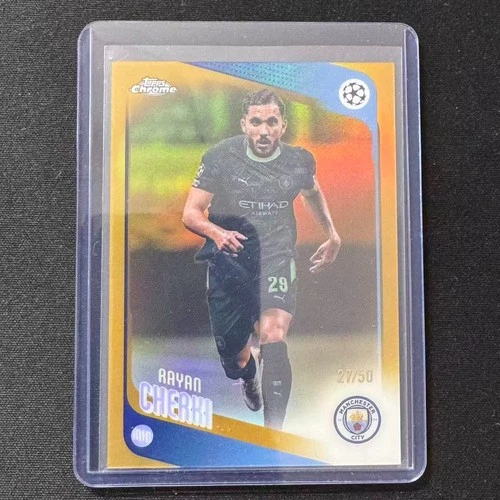 ☕️MK 2025-26 TOPPS CHROME UEFA CLUB COMPETITIONS GOLD REFRACTOR /50 RAYAN CHERKI