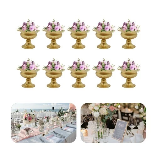 10 Pieces Trumpet Vases Flower Holder 12cm/4.7" Tall Mini Centerpieces Vases