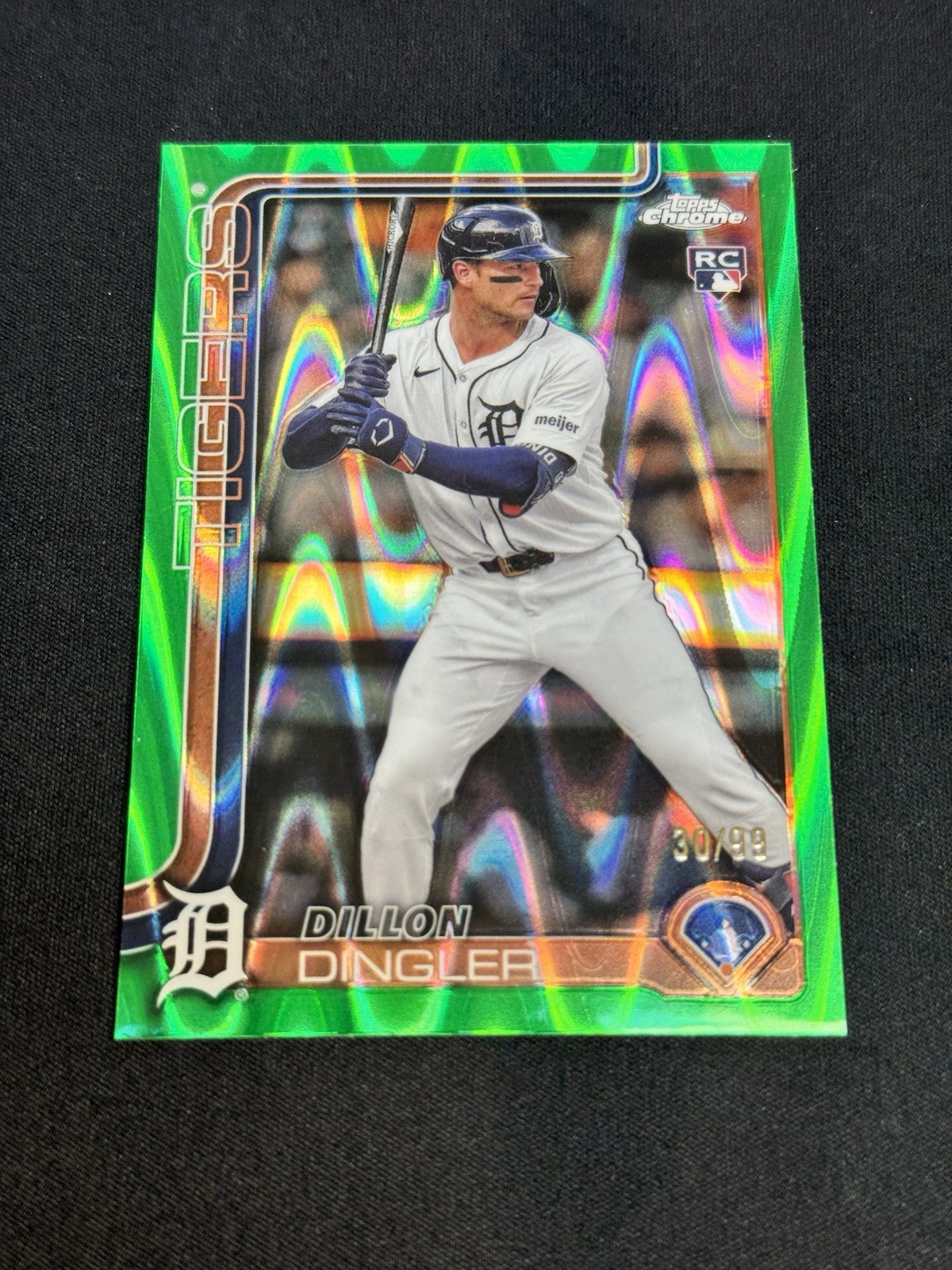 2025 Topps Chrome - Dillon Dingler #274 Green RayWave Refractor /99 (RC)