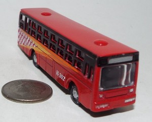 Small Evemodel N Scale City Bus in Red