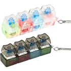 2Pcs Light Up Keyboard Keyring Toy, 4 Buttons Fidget Sensory Stress Relief Gift