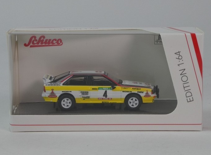 Schuco Audi Quattro Sport #4 Rohrl Rally Portugal 1984 1:64 452037000