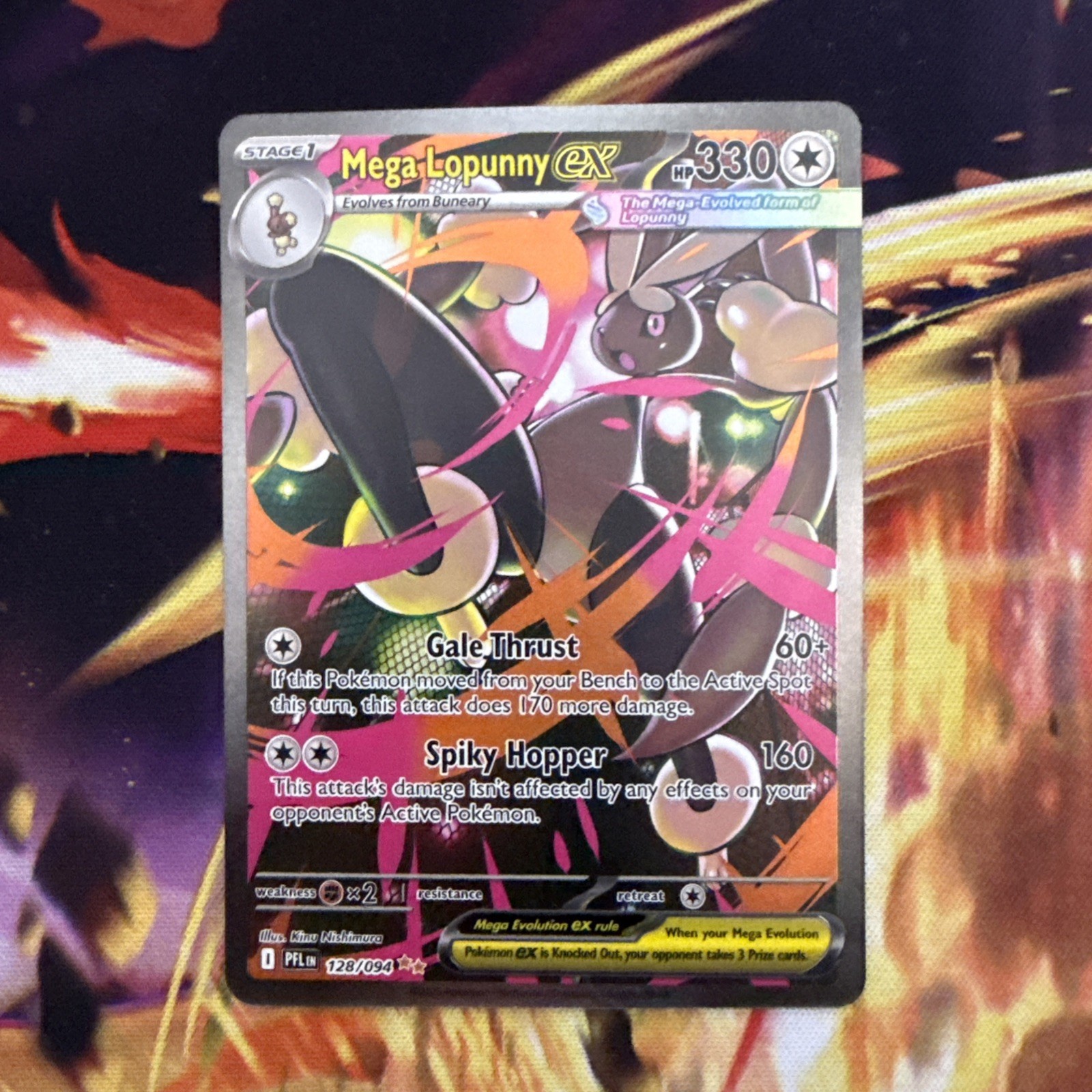 Mega Lopunny EX 128/094 Me02: Phantasmal Flames Holo