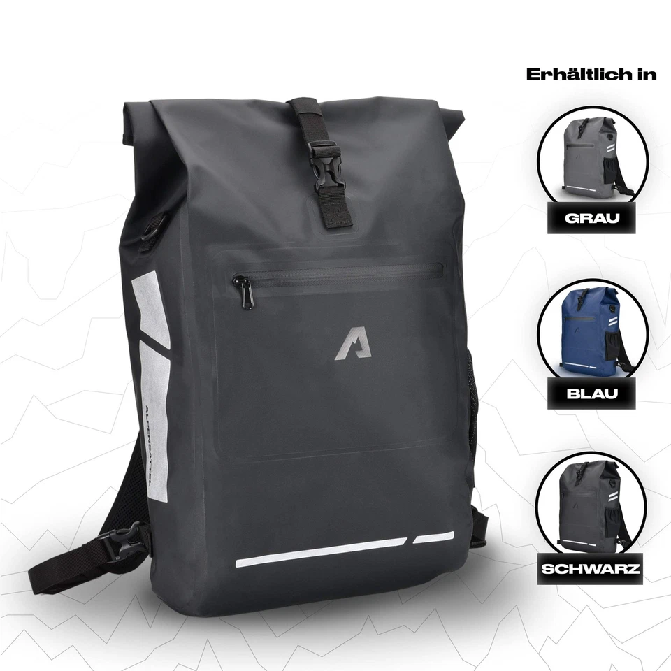 Alpensattel 3in1 Fahrradtasche Gepäckträger Rucksack Umhängetasche wasserdicht - Bild 1 von 4