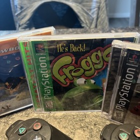 Sony PlayStation 2 Slim Console (SCPH-75001) 2 Wireless Controllers 10 Games