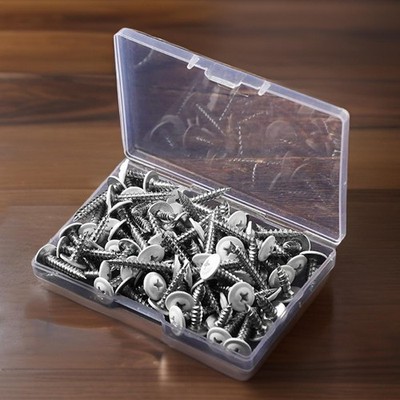 120pcs White Tapping Screws for Efficient Craft and Professional Daily Use
