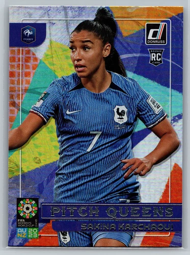 Sakina Karchaoui 2023 Panini Donruss FIFA Women's World Cup Pitch Queens RC #10